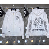 2025 New Hromium Heart Jersey Cross Hoodie Casual Loose Men's And Women's Zipper Hoodie HZ0108