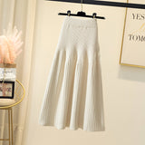 Thick Knitted Skirt Women's Autumn And Winter Women's Shading Crotum Long Yarn Dress With A-Shaped Skirt HZ0108