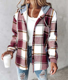 2025 Leisure Hot Lady Casual With Big Lattice Coat Autumn And Winter New HZ0108