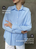 Women's Dress 2025 New Loose Large-Size Striped Women's Shirt Working Shirt Casual Long-Sleeved Shirt HZ0108