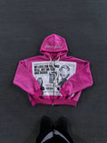 New Street Hop Style Retro High Street Personalized Design Cardigan Men And Women's Hooded Sweater HZ0108