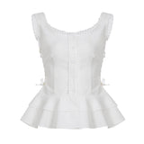 2025 Summer New New U Tie Lace Button Cardigan Pure Lusty Girl With Small Vest Woman HZ0108