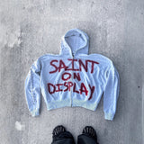 Gothic Rock Letter Print Hoodie Loose Men's And Women's Same Retro Jersey Coat Top HZ0108