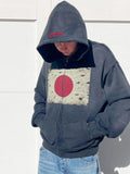 2025 New Y2K Street Punk Hoodie Men's And Women's Loose Long-Sleeved Jacket HZ0108