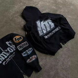 2025 Fashion Sweater Print Loose Street Trend Hoodie Sweater HZ0108