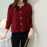 Spring 2025 New Women's Languid Knitwear Cardigan Version Of The Korean Version Of The Small Man Sweater Coat Women's Top Tide HZ0108