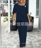 Spring 2025 New Chiffon Nails Hot Diamond Showing Thin Leg Pants Two Sets HZ0107