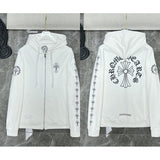 2025 New Hromium Heart Jersey Cross Hoodie Casual Loose Men's And Women's Zipper Hoodie HZ0108