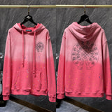 2025 New Hromium Heart Jersey Cross Hoodie Casual Loose Men's And Women's Zipper Hoodie HZ0108