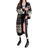 2025 Autumn And Winter Women's Version Of The Long Cardigan Sweater Women's Coat Large Size Loose Knitted Coat Tide HZ0108