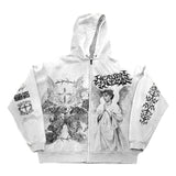 Spring And Autumn New Angel 3D Printed Hoodie Zipper Men And Women With The Same Loose Sweater Y2K Retro Style HZ0108