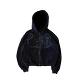 2025 Harajuku Y2K Spring And Autumn Hooded Sports Cardigan Zip Graffiti Print Long-Sleeved Hoodie Coat Code HZ0108