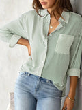 Women's Wishebay Blouses Loose Casual Long-Sleeved Shirt Women HZ0108