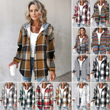 2025 Leisure Hot Lady Casual With Big Lattice Coat Autumn And Winter New HZ0108