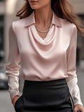 15 Color 6-Code 2025Wish Simple Collar Shirt Collar Lady HZ0108