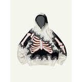 2025 New Skeleton Skull Rack 3D Printed Jersey Boy Tide Hoodie HZ0108