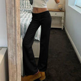 Trending Waist Design Solid Color Leisure Pants 2025 Spring And Autumn New Daily Home Base Straight Trousers HZ0107