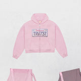 Ins Personality Print Zippered Sweater Long-Sleeved Hoodie Hoodie Retro Coat Street Trendy Y2k HZ0108