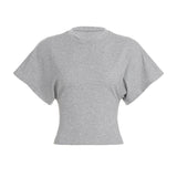 Personalized Street Casual Round Collar Collar Loose Blouse Lazy Windy Fashion Umbilical Long-Sleeved T-Shirt HZ0108