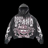 2025 Jacket Street Fashion Brand Skeleton Hoodie 3D Digital Printing Casual Loose Hoodie Men HZ0108