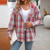 2025 Autumn And Winter New Lady Fashion Casual Hooded Stender Shirt HZ0108