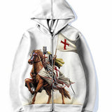 2025 Autumn Zipper Hoodie 3D Digital Printing Men's Trend Loose Leisure Clothing HZ0108