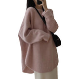 Medium And Long Sweater Women's New Autumn And Winter Gentle Lazy Wind High-End Sense French Knitted Bottom Shirt Inside The Top HZ0108