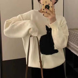 2025 Autumn And Winter Women's Knitted Sweater Round Collar Cover Head Inside And Outside Design Feel Stylish Temperament HZ0108