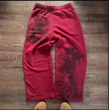 2025 Men's Trousers 3D Digital Printing Velvet Broad Leg Pants POD Set HZ0108