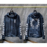 2025 New Hromium Heart Jersey Cross Hoodie Casual Loose Men's And Women's Zipper Hoodie HZ0108