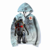 2025 Autumn Zipper Hoodie 3D Digital Printing Men's Trend Loose Leisure Clothing HZ0108