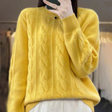 Mahua Sweater Women's Autumn And Winter 2025 New Loose Round-Neck Knitted Shirt Set Korean Version Of The Short Bottom Top HZ0108