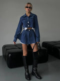 Workwear Style Sexy Sweet Spicy Short Top Girl Babes Dress Women's Two Sets Of High-End High-Waist Short Skirt HZ0108