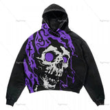 2025 Jacket Street Fashion Brand Skeleton Hoodie 3D Digital Printing Casual Loose Hoodie Men HZ0108