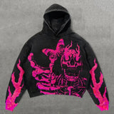 2025 Jacket Street Fashion Brand Skeleton Hoodie 3D Digital Printing Casual Loose Hoodie Men HZ0108
