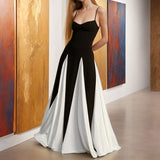 2025 Autumn Dress New Women's Temperament Elegant Fashion Pure Color High-Rise Sling Dress HZ0108