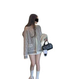 Spring 2025 Women's Sweater Cardigan Women's Design Sense Of Small Lazy Inside Feel Lazy Outside The Tidly Languid Style HZ0108