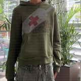 Harajuku High Street Vintage Bandage 3D Print Casual Street Style Pocket Hoodie Hoodie Fashion Women's Clothing HZ0108