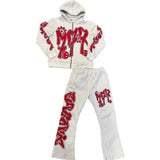 Trendy New Men's And Women's Same Pattern Digital Printing Loose Hoodie Jacket Set HZ0108