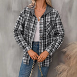 2025 Autumn And Winter New Lady Fashion Casual Hooded Stender Shirt HZ0108