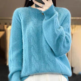 Mahua Sweater Women's Autumn And Winter 2025 New Loose Round-Neck Knitted Shirt Set Korean Version Of The Short Bottom Top HZ0108