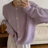 Spring 2025 New Women's Languid Knitwear Cardigan Version Of The Korean Version Of The Small Man Sweater Coat Women's Top Tide HZ0108