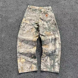 Direct Sales 2025 Summer New Retro Leisure Branches Camouflage Pants Water Wash Old Work Pants HZ0108