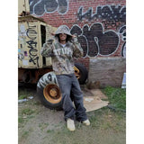 2025 Explosion Of Retro Camouflage Trendy Hoodie Personality Loose Men And Women's Same Tunic HZ0108