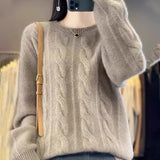 Mahua Sweater Women's Autumn And Winter 2025 New Loose Round-Neck Knitted Shirt Set Korean Version Of The Short Bottom Top HZ0108