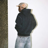 2025 New Retro Street Style Cardigan Water-Washed Jacket Hoodie HZ0108