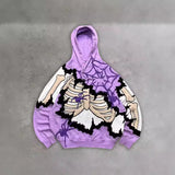 2025 New Skeleton Skull Rack 3D Printed Jersey Boy Tide Hoodie HZ0108