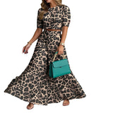 Autumn 2025 New Women's Sexy Round Collar Blouse High-Waist Broad Leg Trousers Fashion Casual Set HZ0108