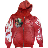 2025 Trendy Letter Print Zipper Hooded 3D Digital Men And Women's Same Hoodie HZ0108