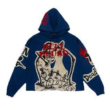 Y2K H-Hundred Mummy 3D Digital Printed Loose Hoodie Men's Fashionable Hoodie HZ0108